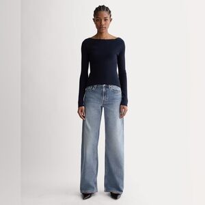 NWOT Everlane The Mid-Way Jean in Vintage Blue, Size 27